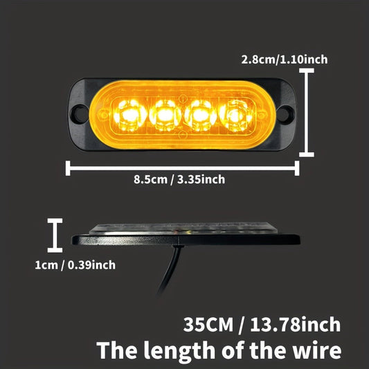 10pcs Universal LED Marker Lights for Trucks Cars 12V-24V Upgraded Clearance Side Marker Indicator Lamps, White Amber Red Options