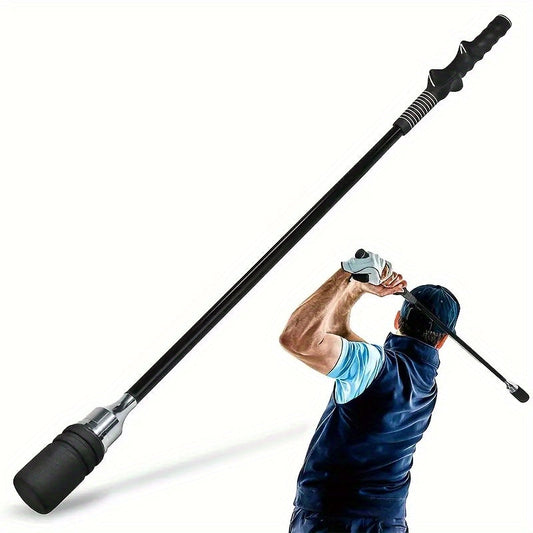 Golf Swing Tempo Trainer Stick with 32.68-Inch Length, Weighted Ends and Blue or Black Handle Options