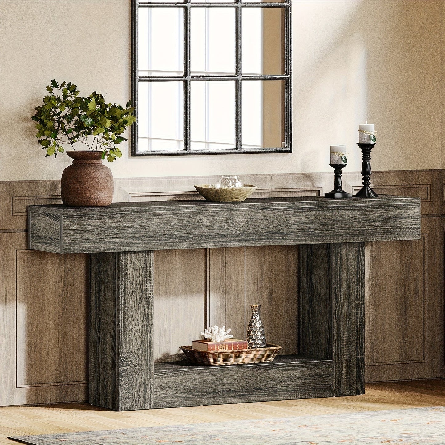 Console Table shown in the Grey option