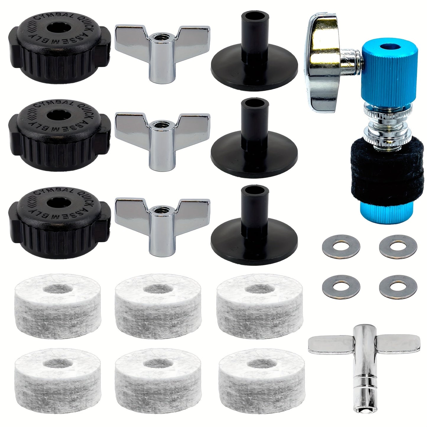 Cymbal Hardware Kit shown in the Blue option
