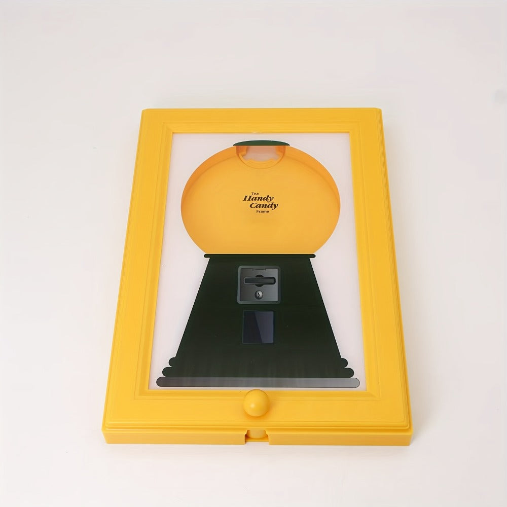 Wall Mounted Photo Frame Candy Dispenser with Shelf, Space Saving & Nut Storage Holder for Home Office Decor