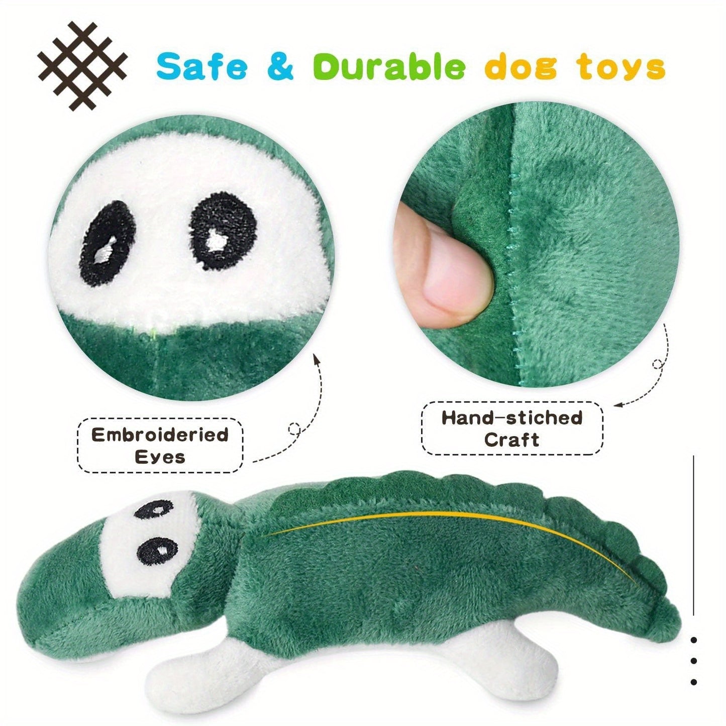 Stuffed Squeaky Dog Toys for Small Dogs 6 or 12 Pack Cute Cartoon Plush Chew Toy Bulk Set with Squeakers – Soft Pet Toy for Puppies
