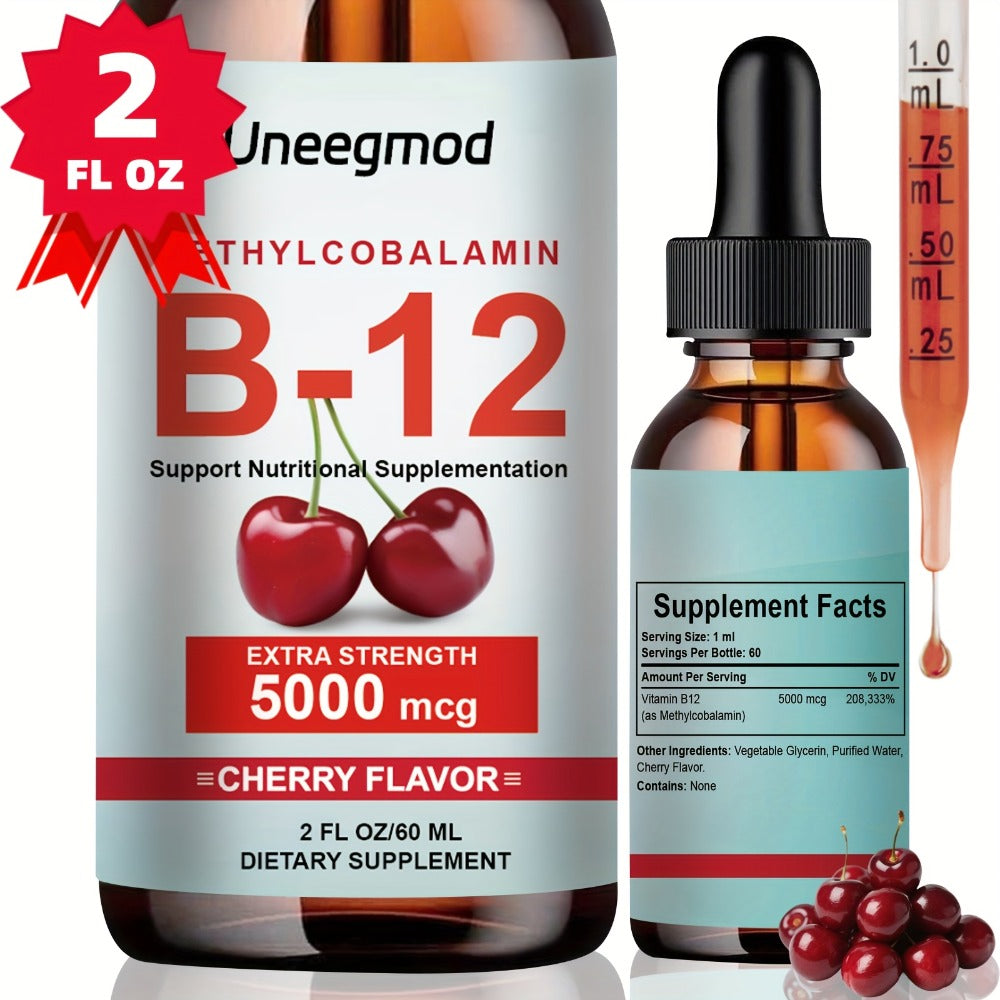 Sublingual Vitamin B12 Liquid Drops 5000mcg Methylcobalamin for Bath Time, Home Spa and Personal Care