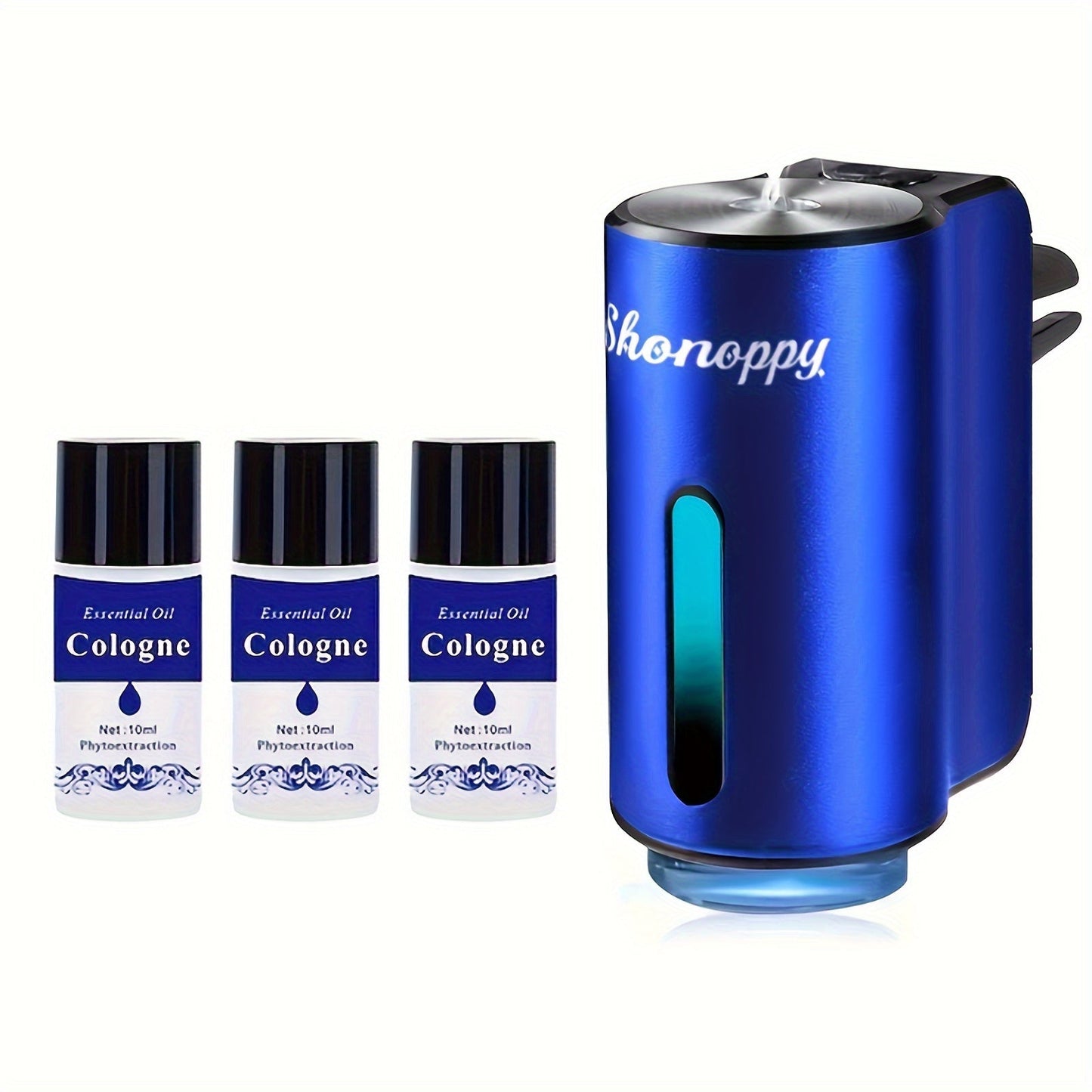 Car Air Freshener Aroma Diffuser with Essential Oils – USB Powered Smart Scent Diffuser for Car, 3/6/10/20 Bottles 0.34oz Essential Oils