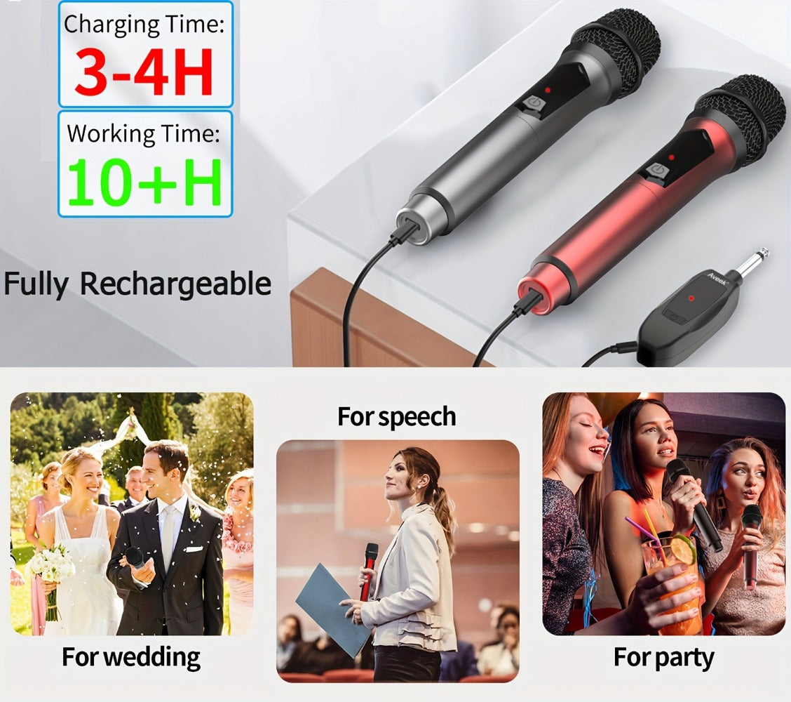 Dual Wireless Handheld Microphone System with Rechargeable Receiver detail image - detail view 12