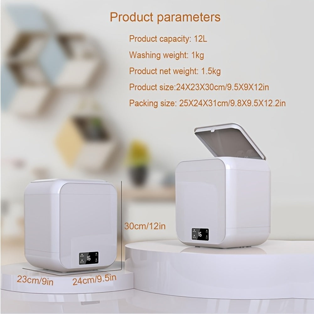 Mini Washing Machine Pure Copper Motor High Torque 4 Washing Modes Portable Washer for Entryways, Bedrooms and Living Spaces