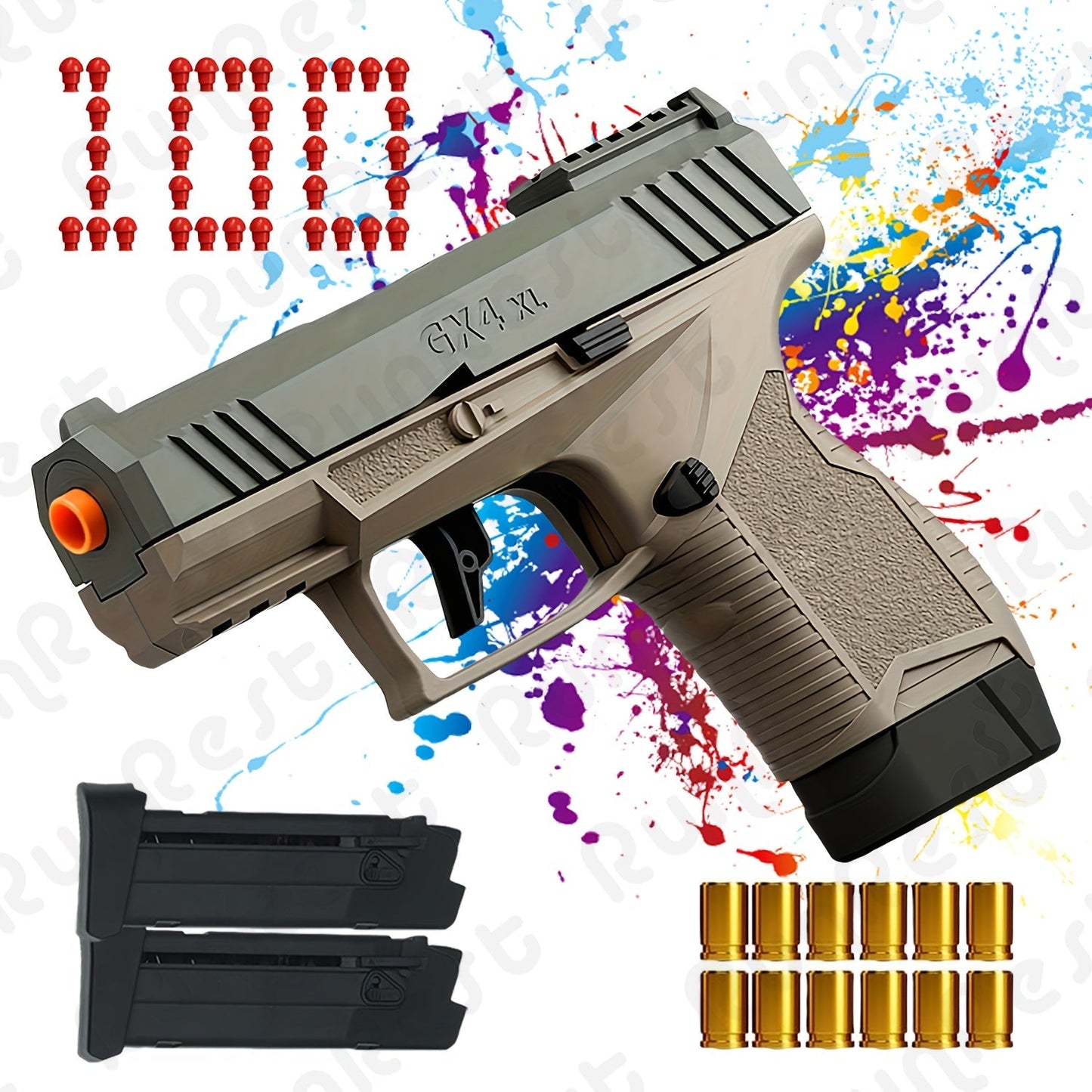 Bullet Toy Gun with Jumping Shell & 2 Magazines with the Listed Color, Size or Set Options for Everyday Use