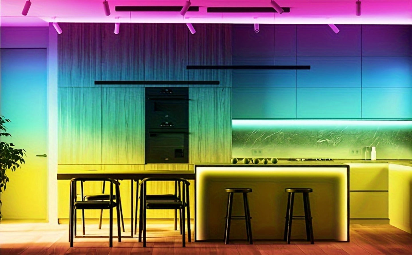 RGB LED Neon Light Strip Flexible Rope Light, App & Remote Control Color Changing for Bedroom Gaming Room Party Outdoor Indoor Decor
