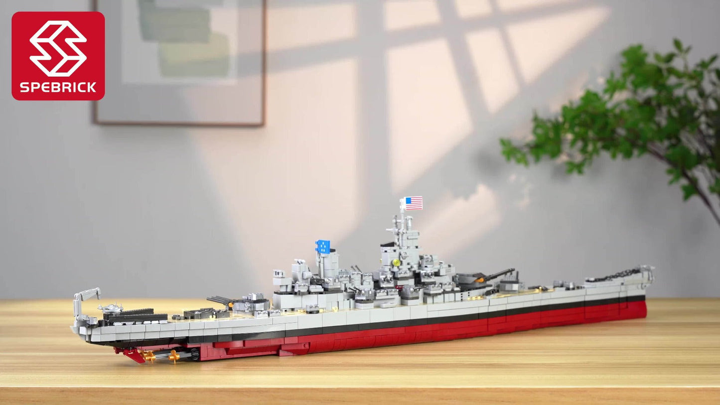 Battleship Model Building Kit 2228PCS – USS Missouri BB-63 Military Historical Warship Construction Set FC4203