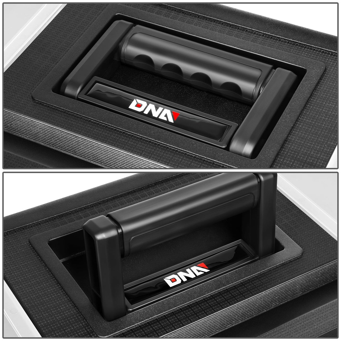 Rolling Tool Box 3-Tier Stackable Portable Toolbox with Wheels 19.5x12x28.5 Inch Steel PP 3-in-1 Detachable Compartments Metal Latches