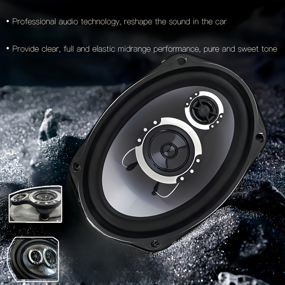 6x9 Inch Coaxial Car Speakers 1000W Max – 2-Way HiFi Full Range Stereo with Soundproof Enclosures, Bass Boost, Pure Copper Coil