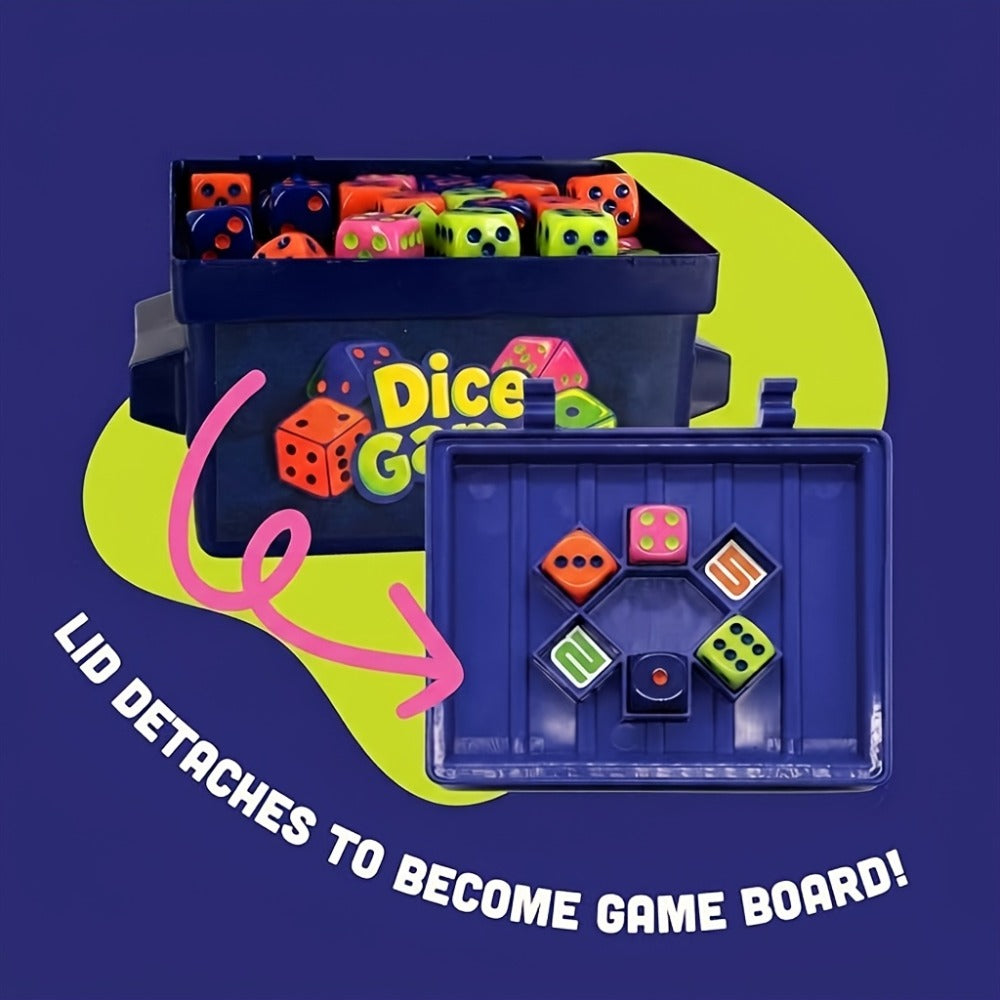 Fast-Paced Dice Rolling Board Game with 80 Dice – Addictive 2-4 Player Party Game for Adults & Groups, Portable Travel Game Night Set