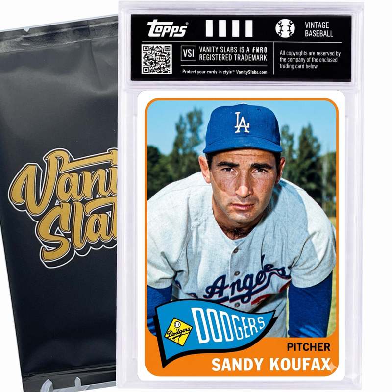 Sports Trading Cards, 1965 Topps-Labeled Baseball Mystery Vanity Slab with One Card for Display