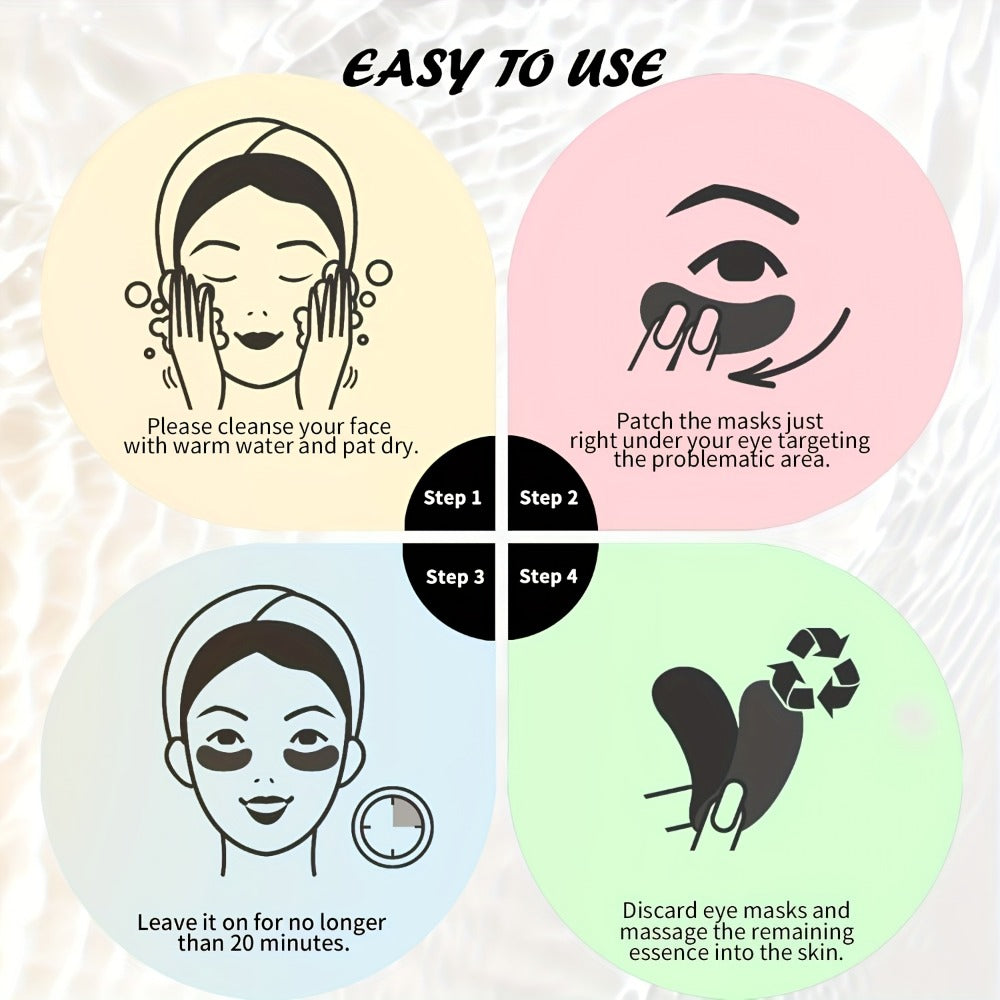 Caffeine Under Eye Patches 25 Pairs – Collagen Gold Eye Mask Reduces Dark Circles Puffiness Eye Bags Fine Lines Anti-Wrinkle Hydrogel