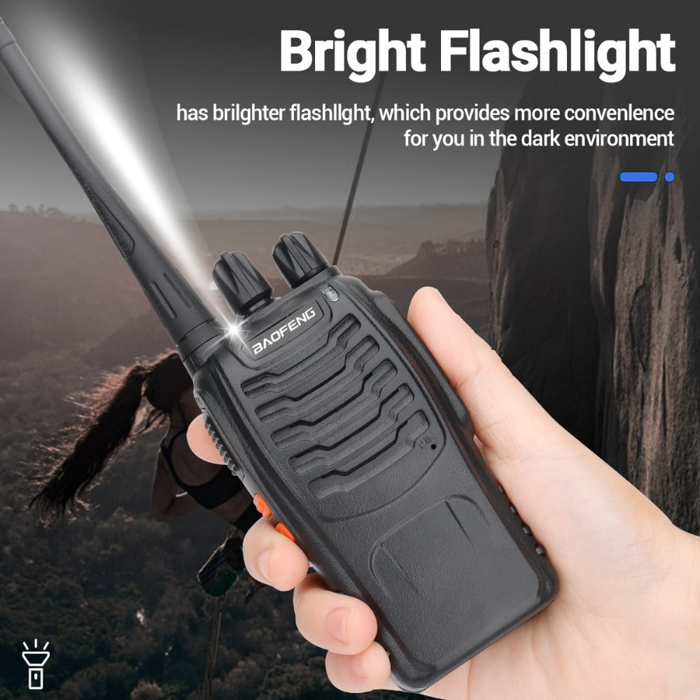 Baofeng BF-888S Walkie Talkie 2-Pack – Long Range UHF Two Way Radio, Wireless Frequency Copy, Portable Ham Radio for Hunting, Hiking