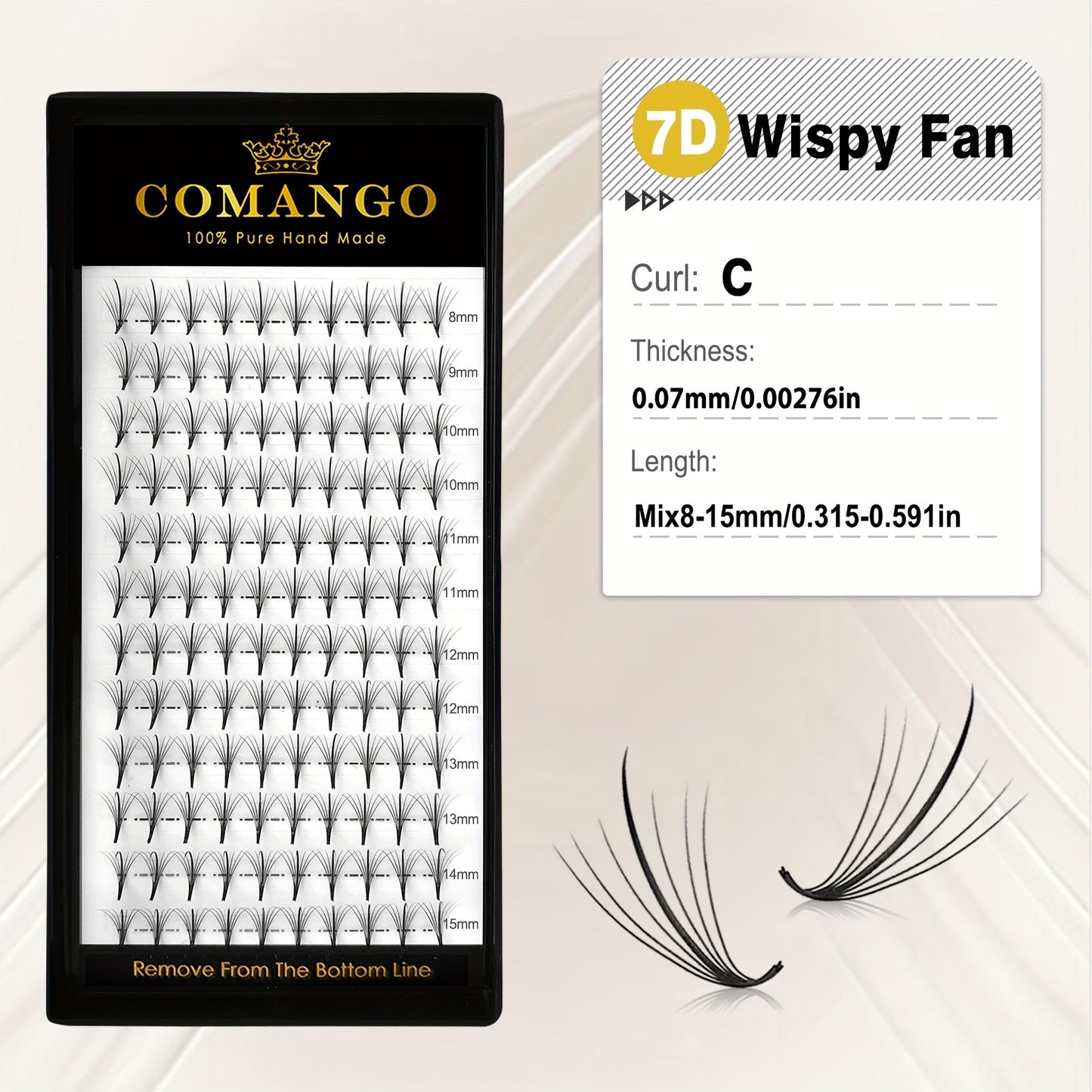 120-Fan Tray Premade Volume Lash Extensions 5D 7D 9D Wispy Faux Mink Eyelash Extensions C D Curl Mix 8-15mm