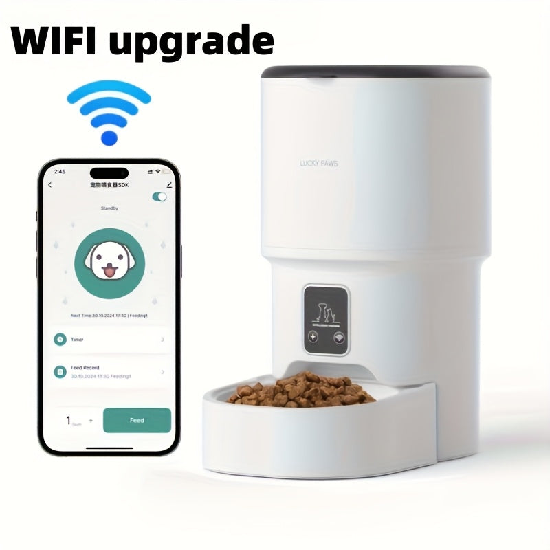 Automatic Pet Feeder – WiFi Remote Control, Detachable & Washable, Large Capacity Smart Food Dispenser for Cats & Dogs, 3 Models