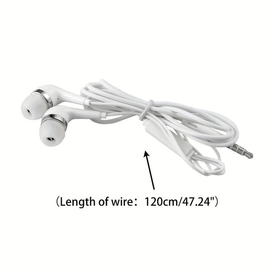10 Pack Wired Earphones 3.5mm Bulk In-Ear Headphones Built-in Mic Volume Control for Bedside Audio, Alarms and Room Entertainment