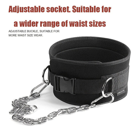 Dip Belt with Chain for Pull Ups & Weighted Dips – Heavy Duty Weightlifting Belt for Squats, CrossFit & Strength Training