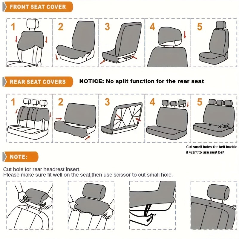 Car Seat Covers 5-Seat Butterfly Tire Pattern Set in Polyester Knit with Sponge and Eleven Colors