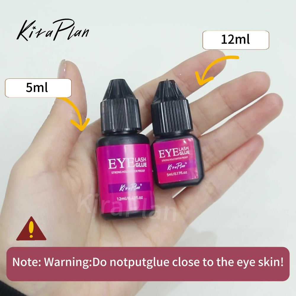 2-Pack Lash Extension Glue, Ultra Fast Dry 0.5, 1s, 6, 7 Week Retention, Black Eyelash Adhesive