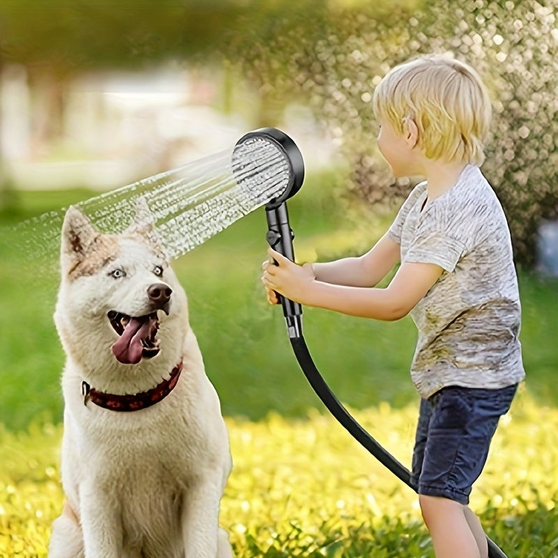 Portable Pet Shower Head with Temperature Display – 6000mAh Rechargeable Battery, 6 Spray Modes & 120-Min Runtime | Cordless Dog Bathing