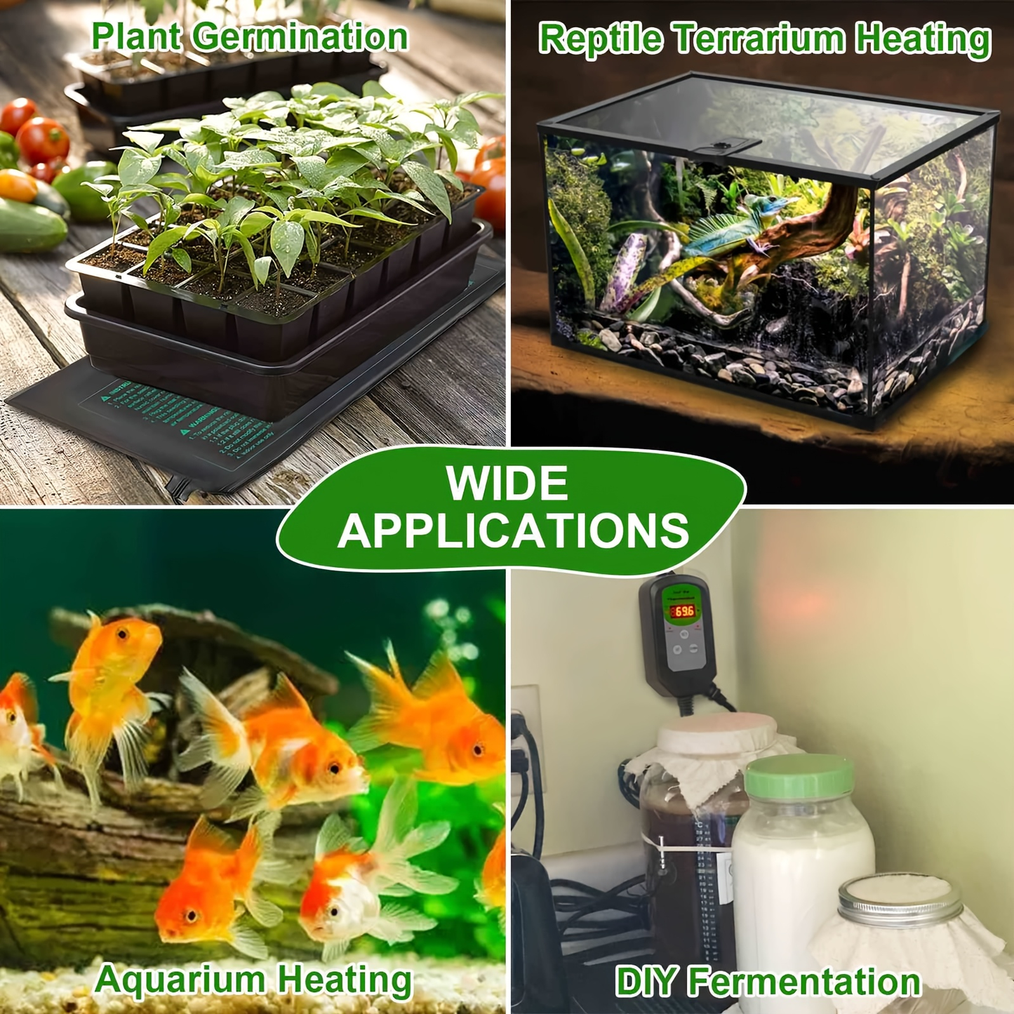 Seedling Heat Mat MET, Uniform Heating for Germination Indoor Gardening Greenhouse, Hydroponic Seed Starting Warming Pad M & L Size
