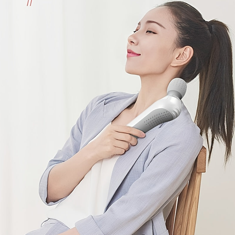USB Rechargeable Vibration Massage Stick, Portable Handheld Full Body Massager for Neck, Back, Legs & Waist Relaxation
