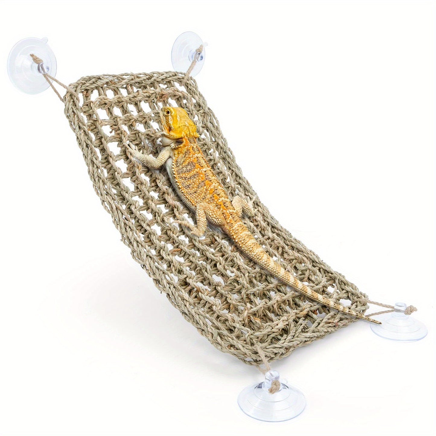 Reptile Hammock for Lizards – Large Bearded Dragon Hammock, Hanging Lizard Lounger for Tank, Chameleon Gecko Habitat Accessories