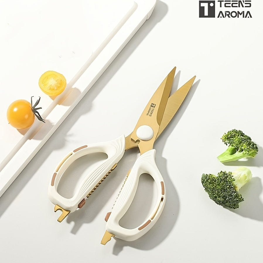 Kitchen Scissors Multipurpose, Sharp Stainless Steel Shears for Meat Poultry Vegetables Herbs Fish