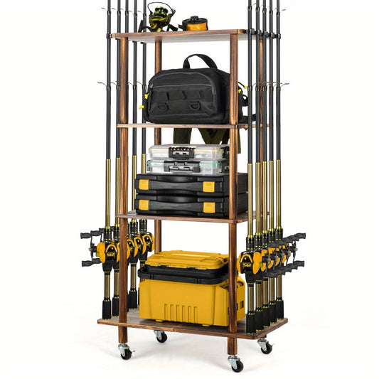 Rolling Storage Rack 3 & 4 Tier Cylindrical Mobile Organizer with Wheels – Freestanding Bathroom Kitchen Bedroom Shelf Tower