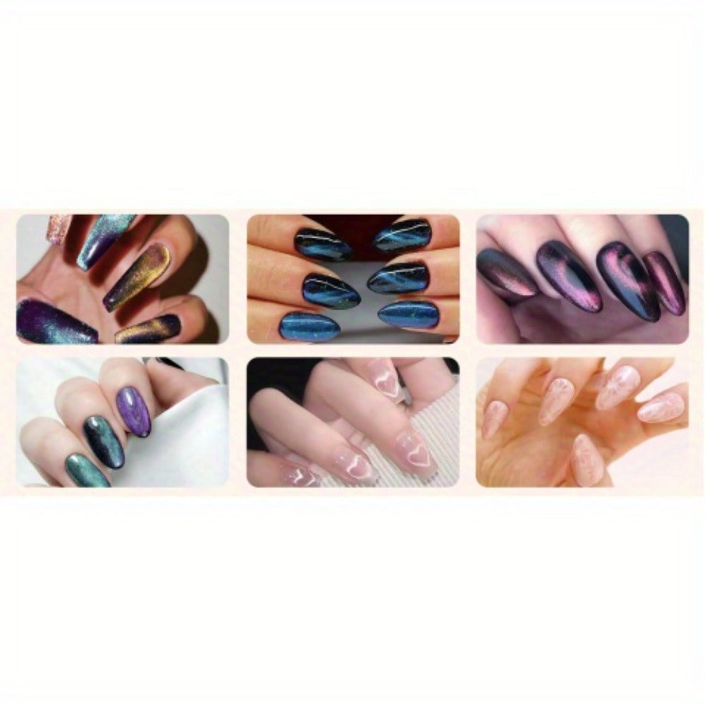 4-in-1 Y-Shaped Cat Eye Nail Magnet Stick Double Head – Heart & Multi-Pattern Magnetic Tool for Cat Eye Gel Polish Nail Art