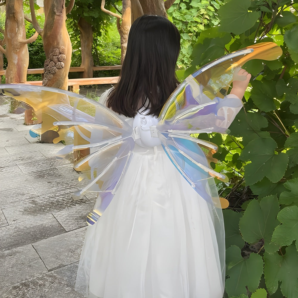 LED Butterfly Wings Glow in the Dark, Motion Sensor & Music Activated Color Changing Lights, Magical Costume Wings for Girls & Women