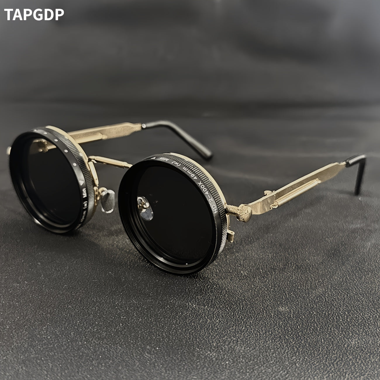 Fashion Glasses - Steampunk Vintage Flip Spin Adjustable Gradient Lens Alloy Frame - product detail view 12