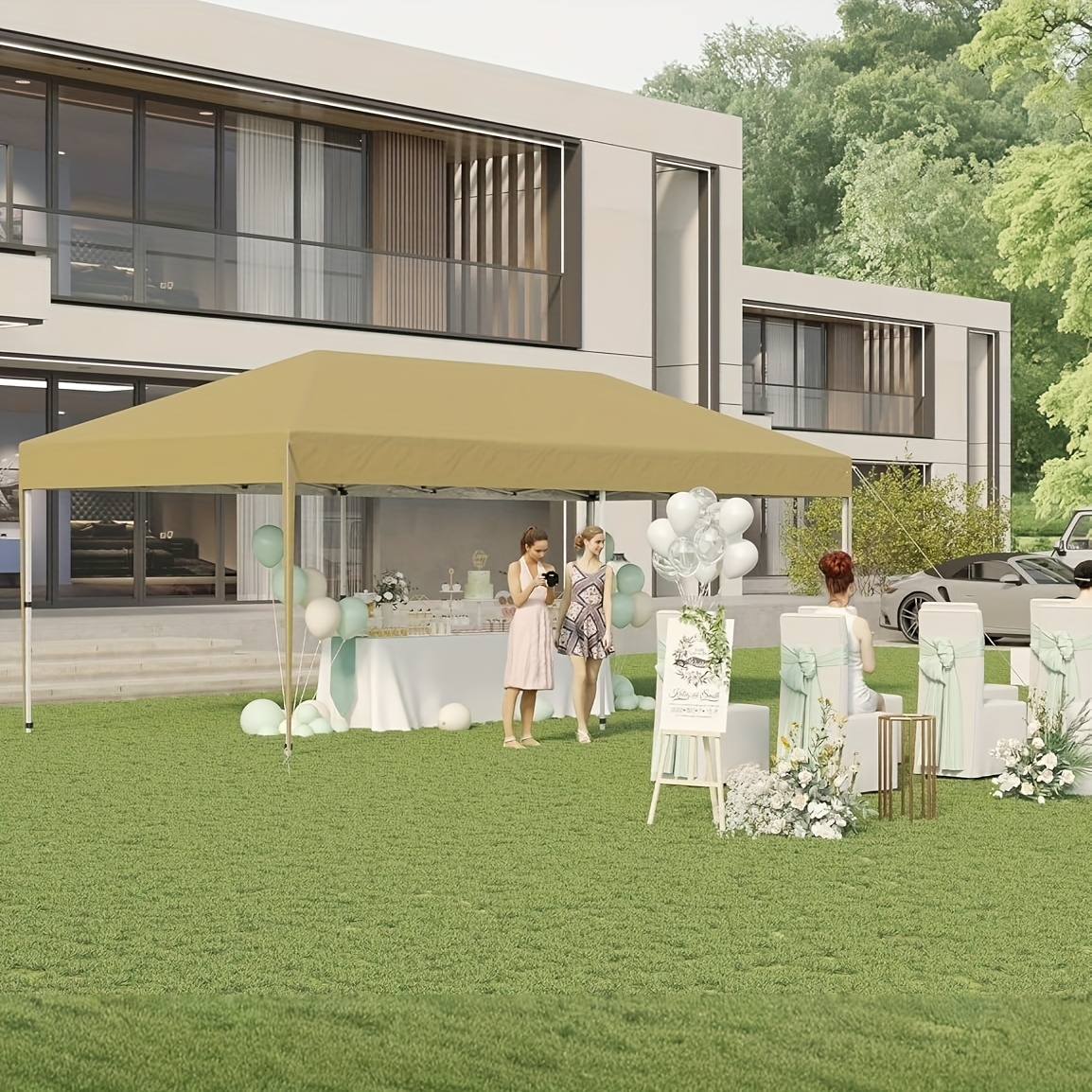 10'x20' Instant Canopy Tent - High Quality Pop-Up Event Shelter with Sidewalls, Portable Outdoor Party tent for Weddings