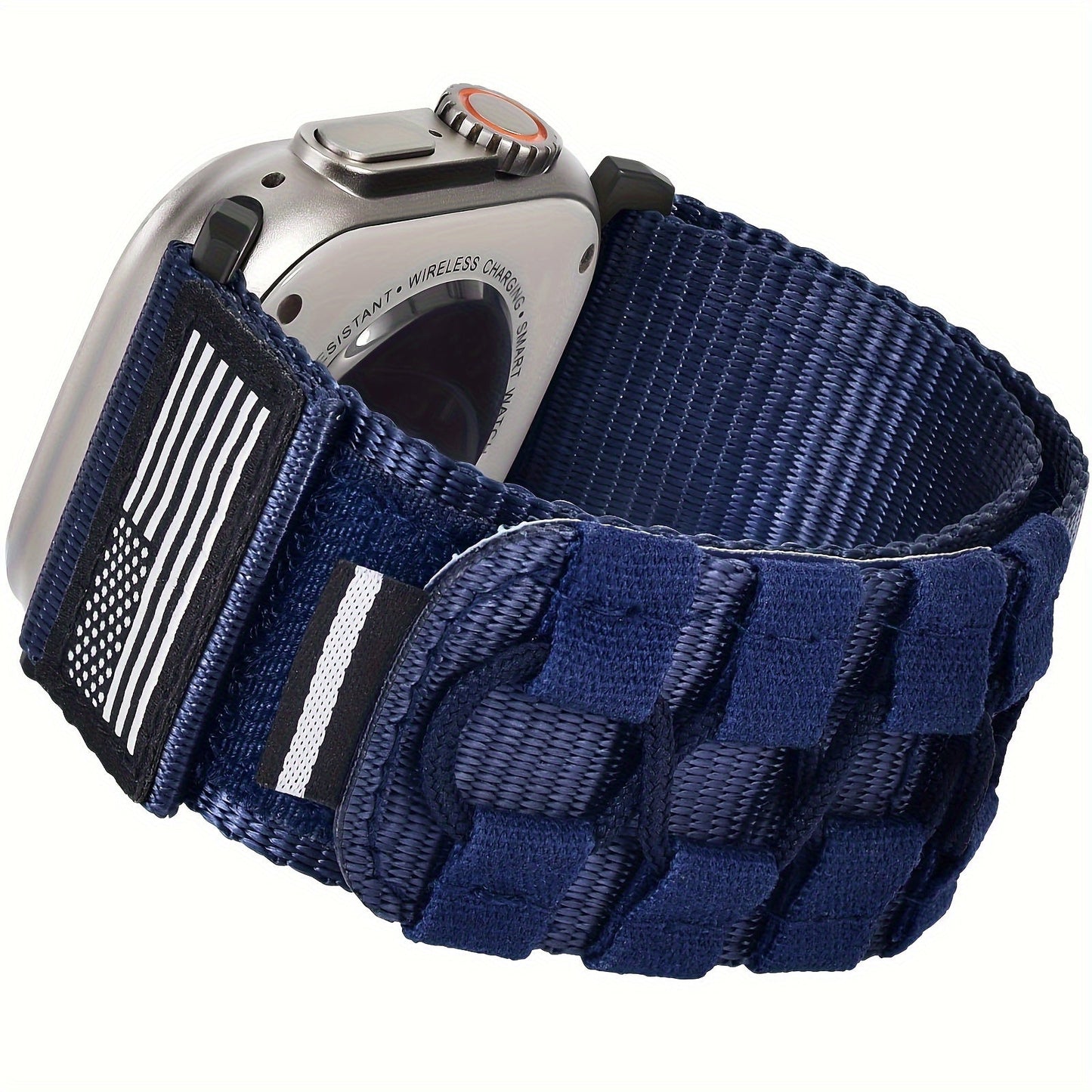 Rugged Nylon Apple Watch Band Men Sport Loop Woven Adjustable Hook Loop Strap Compatible for an Everyday Personal Care Routine