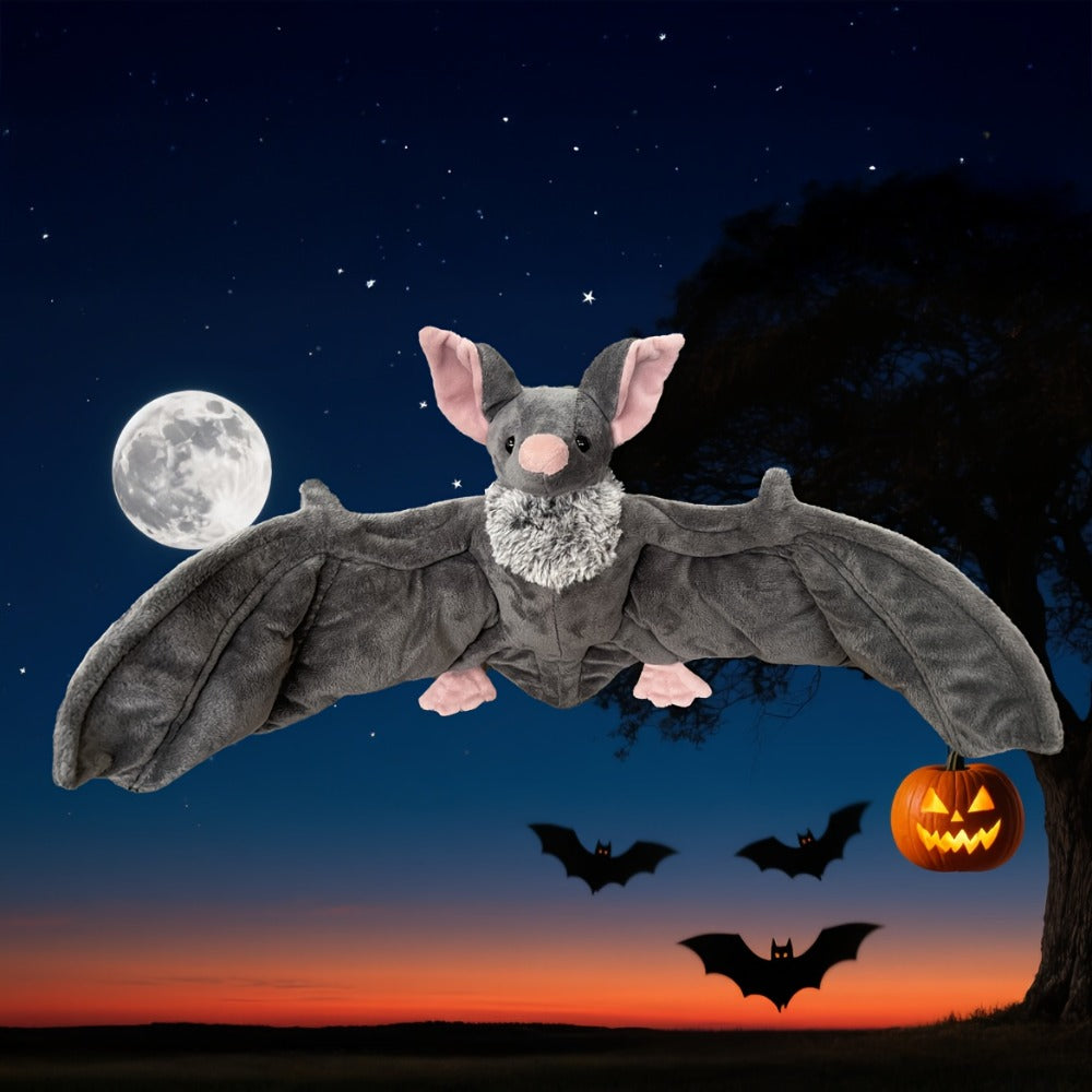 Giant Bat Plush Stuffed Animal 23 Inch Wingspan Grey Spooky Bat Toy with the Listed Color, Size or Set Options for Everyday Use