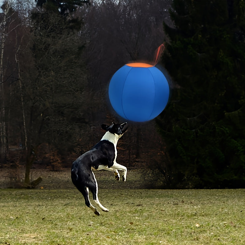 Dog Toy Large Inflatable Bear-Shaped Ball in Blue-Orange or Orange for Indoor and Outdoor Play
