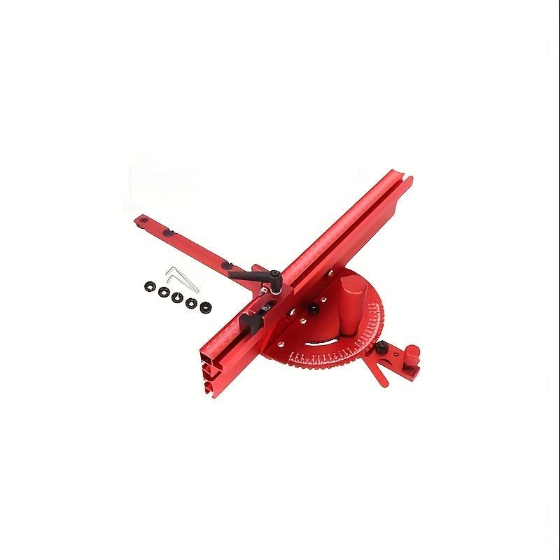400mm Woodworking Angle Gauge with Adjustable Fence & Guide Rail – Precision Miter Measuring Tool Compatible with 30mm & 45mm T-Track