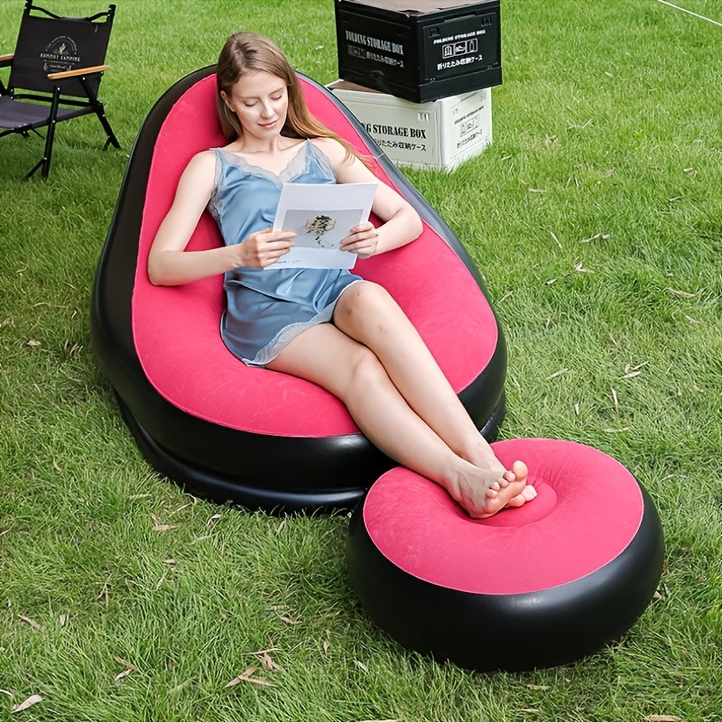 Inflatable Lounge Chair shown in the Red option