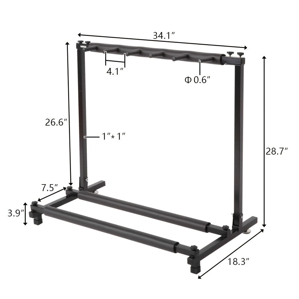 Guitar Stand, Foldable, 2.75 inches, Versatile, Rack for Holding And Displaying Guitars detail image - detail view 10