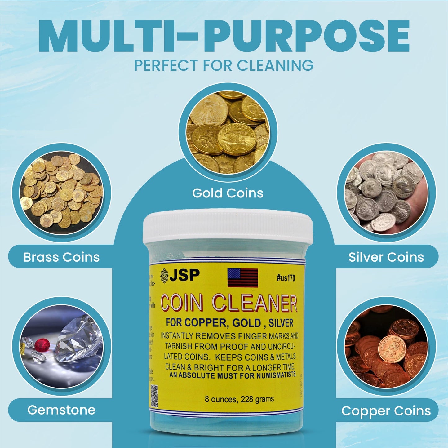 Jewelry Cleaner - Solution 8 fl oz Gold, Silver & Platinum Dip with Cleaning Brush, Strainer - product detail view 21
