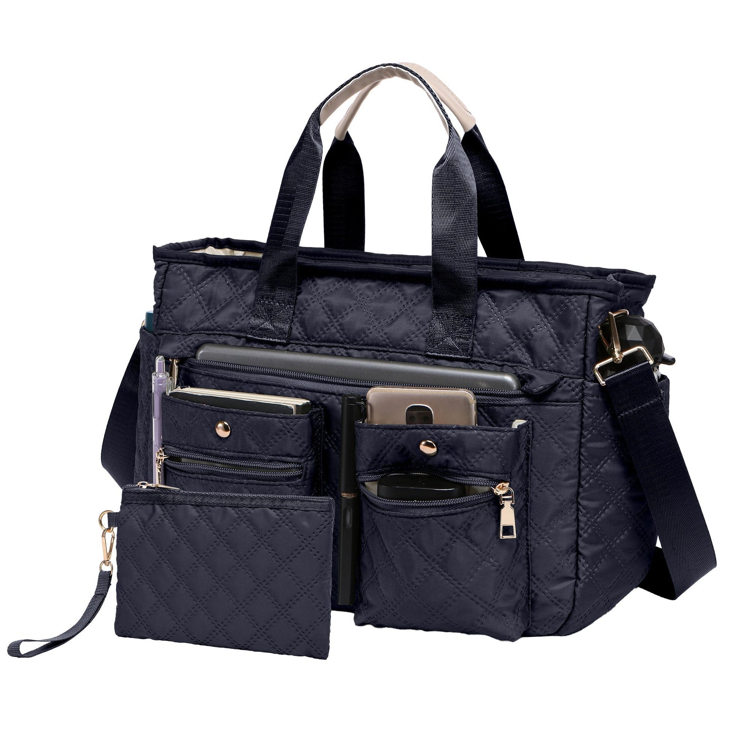 Laptop Bag – 2 Piece, Nylon, Quilted, Lightweight – detail view 21
