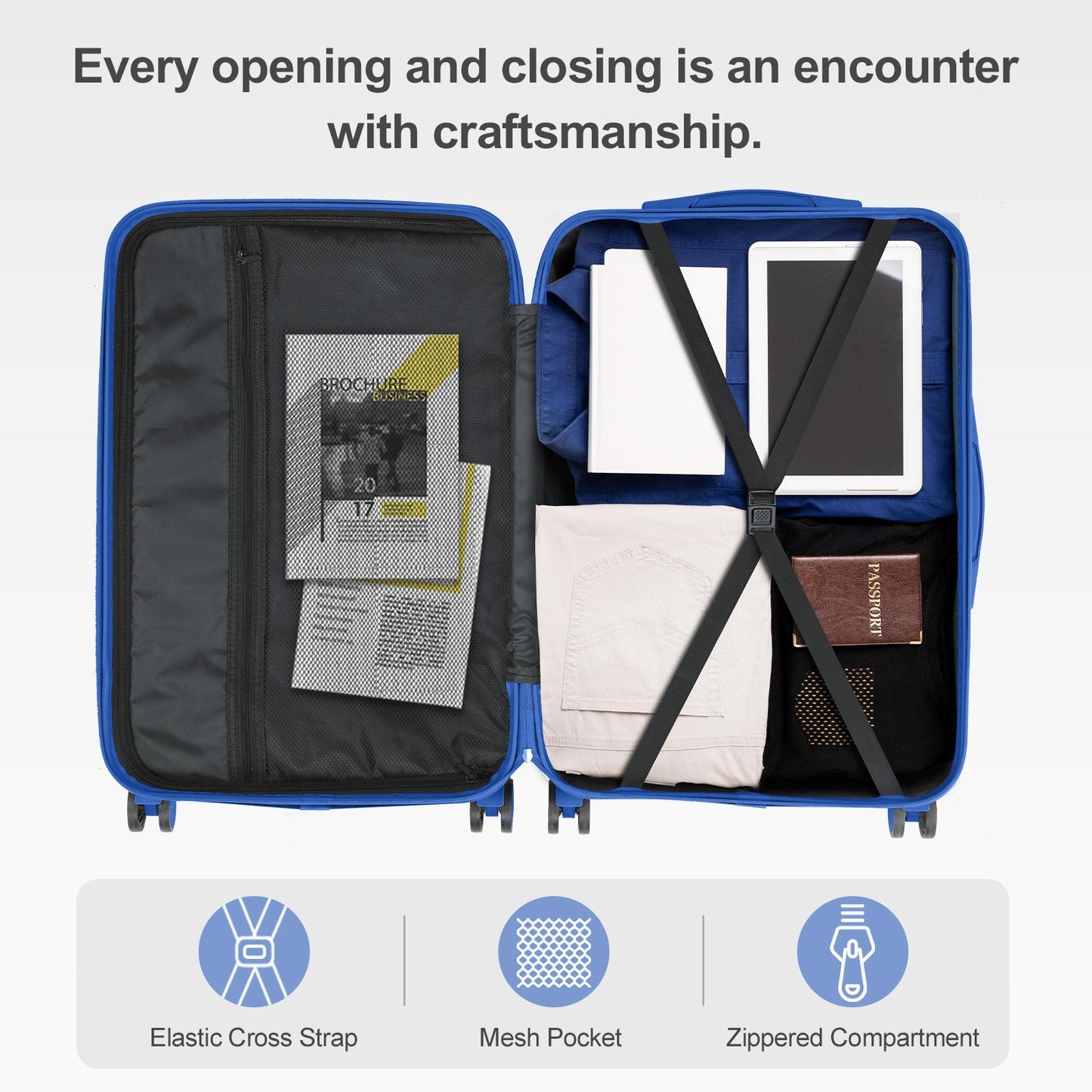 Luggage Set – 3-Piece, Hardshell, TSA Lock, Lightweight – detail view 23
