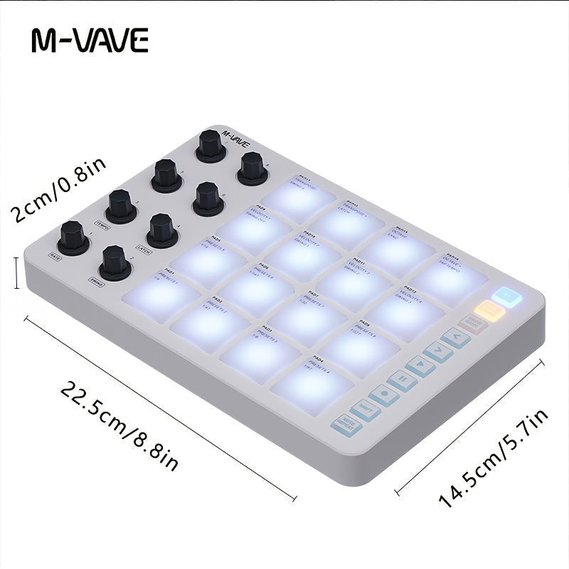 MIDI Pad Controller shown in the Advanced White option