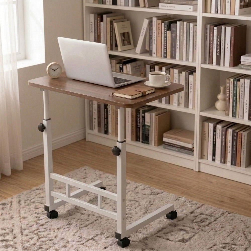 Computer Desk shown in the Upgraded-1 layer-walnut option