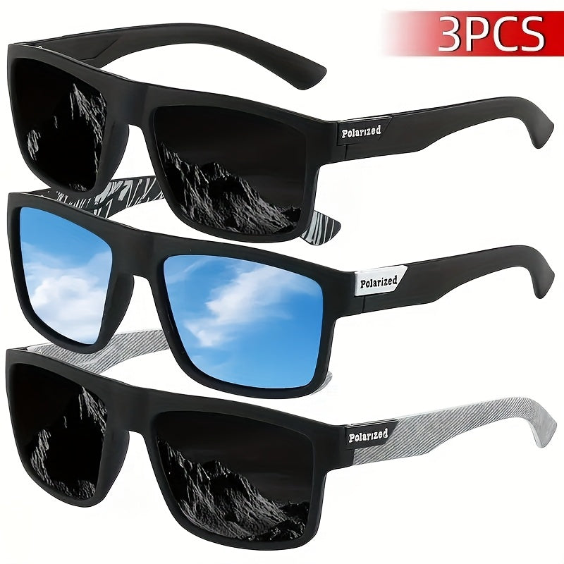 Sunglasses for Men - Polarized Set Couples 3 or 5 Pack - Retro Trendy PC Lens Metal Hinge - product detail view 8