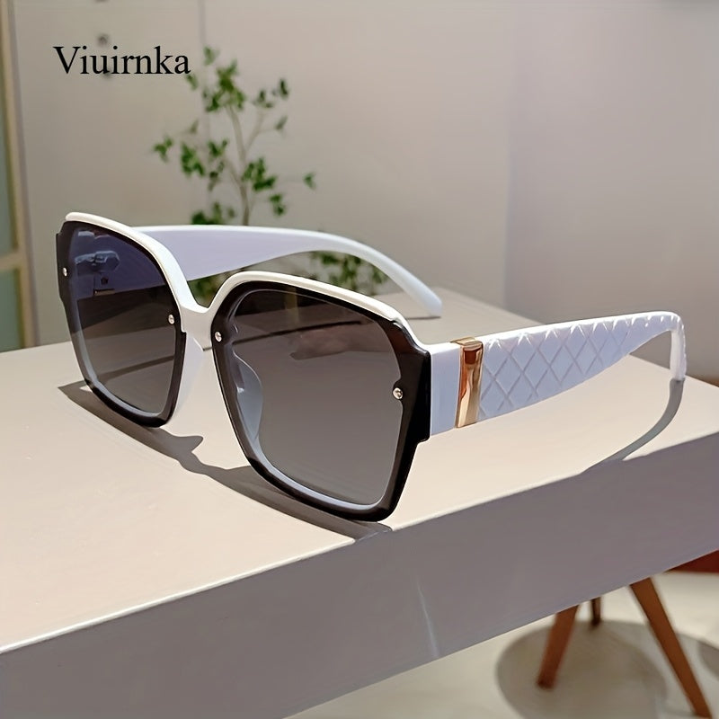 Sunglasses for Women - Studded Geometric Frame UV400 PC Lenses Lightweight Fashion Statement - product detail view 12