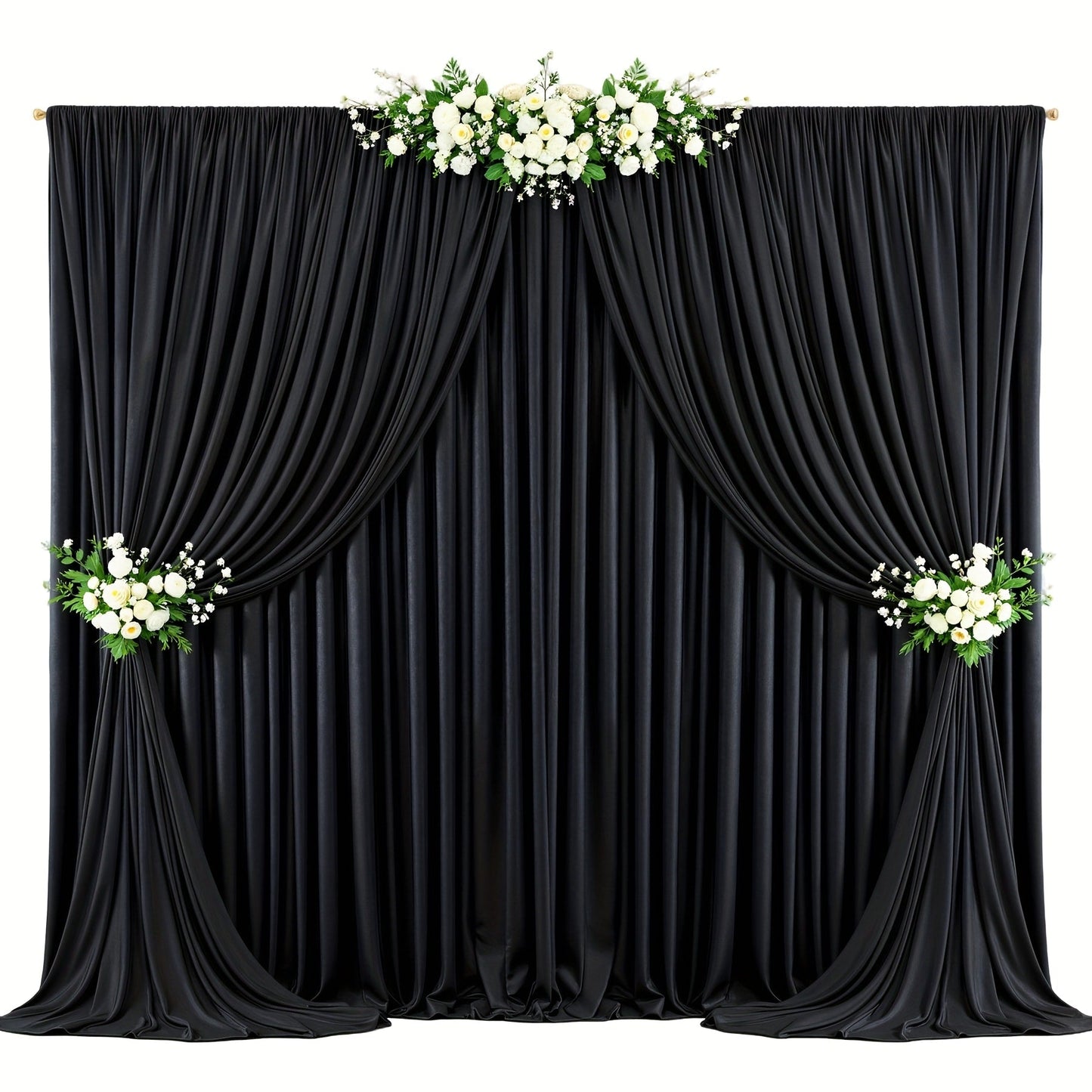 4-Pack 5x10ft Elegant Spandex Photography Backdrop | Wear-Resistant, Wrinkle-Free, Soft & Opaque Party Decoration Banners for Weddings