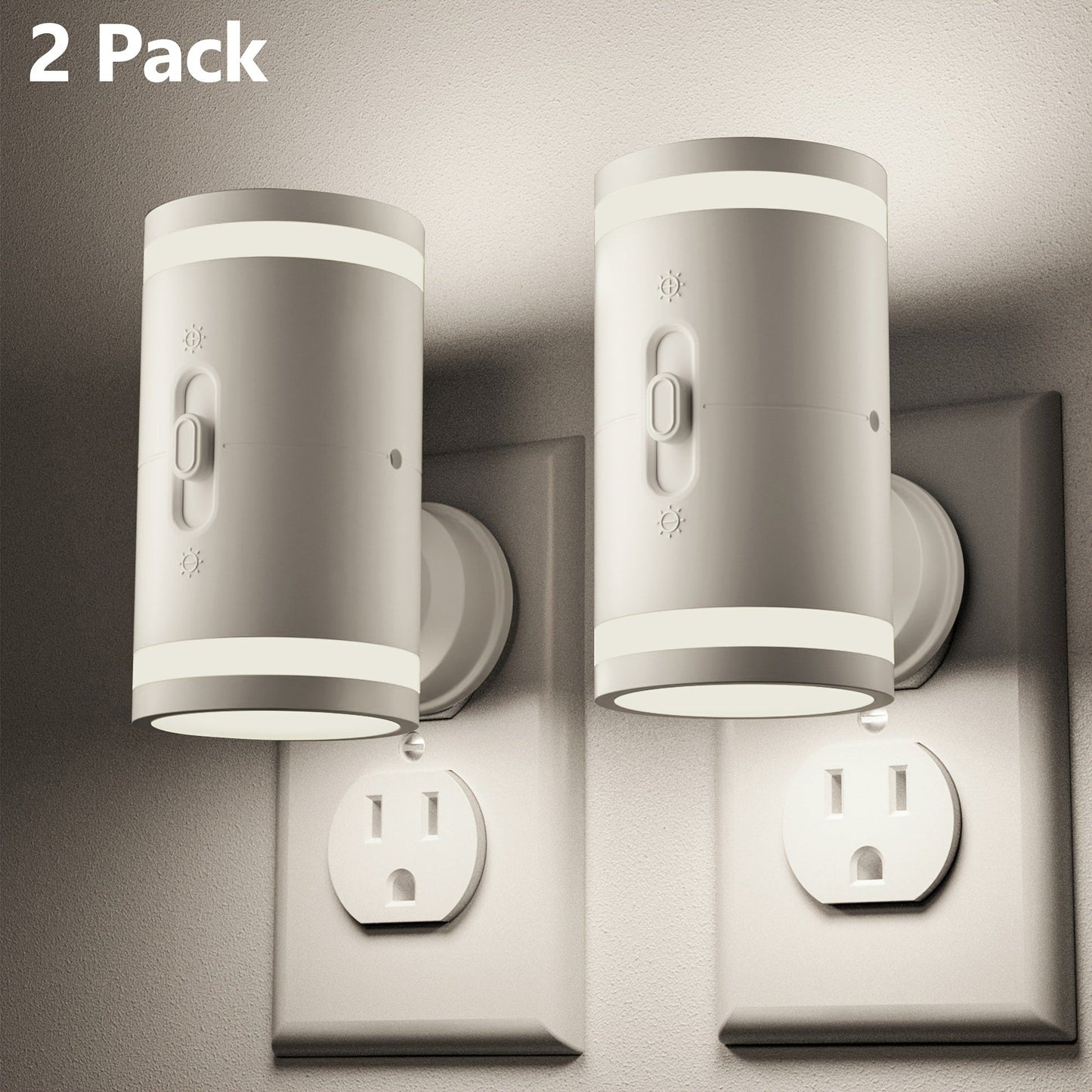 LED Night Light Plug In Dusk to Dawn Sensor, 5-120LM Adjustable Brightness, 3 Color Temperatures